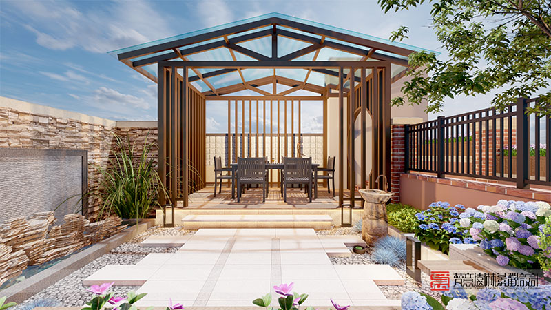 鄭州天倫莊園32㎡庭院設計 鄭州天倫莊園32㎡庭院設計