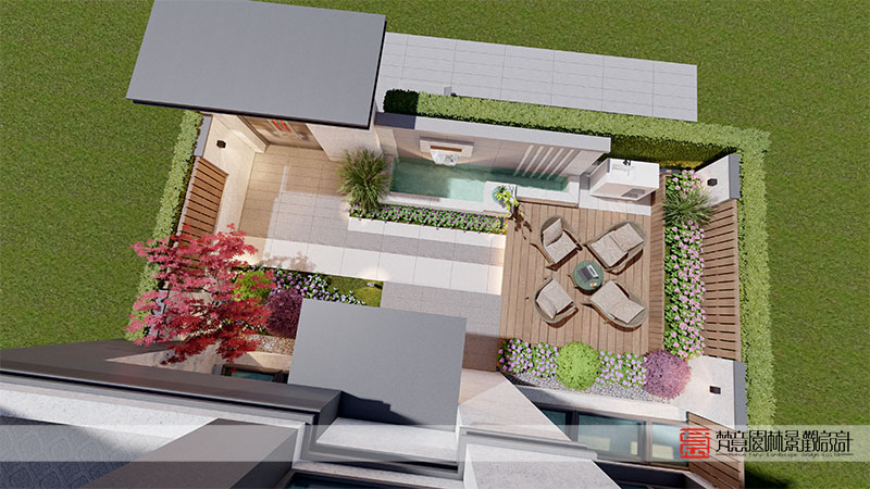 鄭州碧桂園豫府42㎡庭院設計