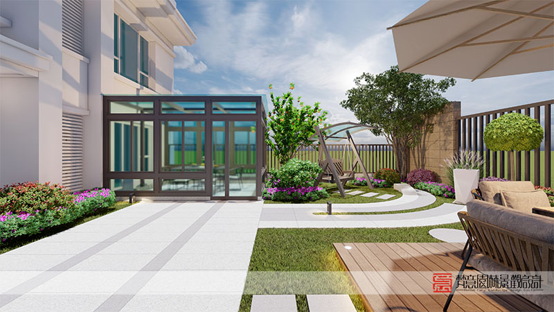 鄭州正商河峪洲207㎡庭院設(shè)計 鄭州正商河峪洲207㎡庭院設(shè)計