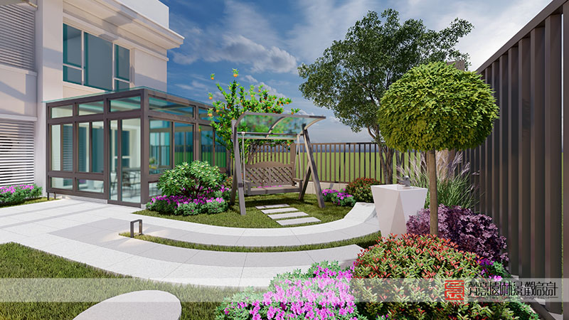 鄭州正商河峪洲207㎡庭院設(shè)計 鄭州正商河峪洲207㎡庭院設(shè)計