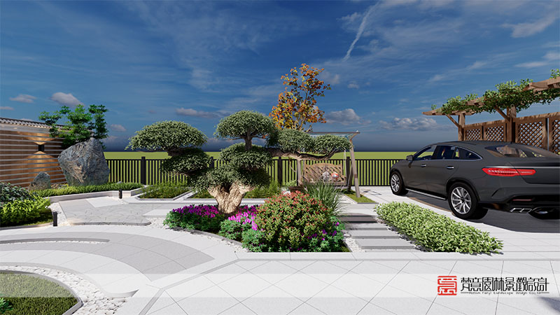 鄭州聯(lián)通小區(qū)210平米庭院設(shè)計(jì)