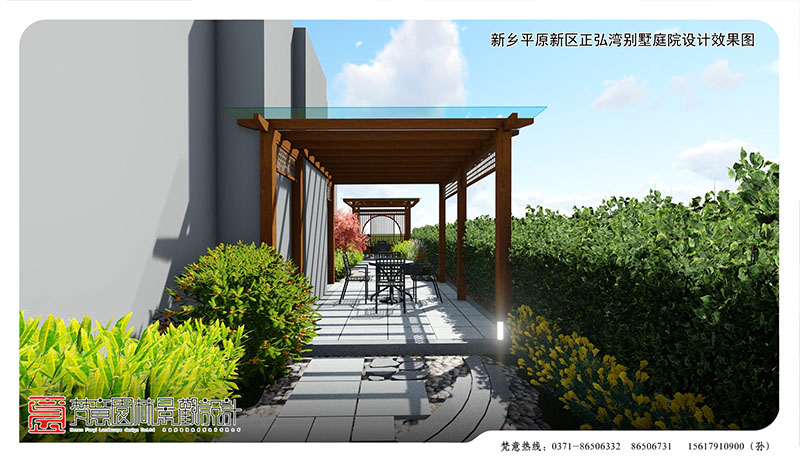 新鄉(xiāng)別墅庭院設(shè)計,平原新區(qū)正弘灣別墅庭院設(shè)計