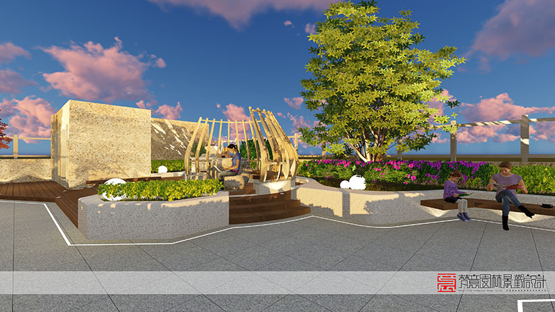 鄭州屋頂花園設(shè)計,鄭州中牟創(chuàng)慧國際產(chǎn)業(yè)園屋頂花園設(shè)計